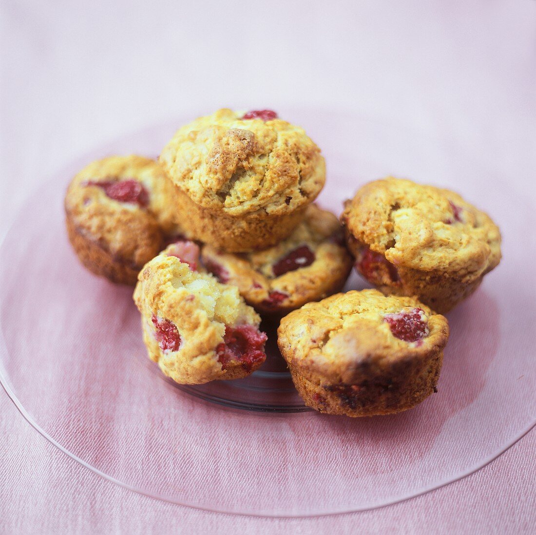 Cranberry muffins on a plate