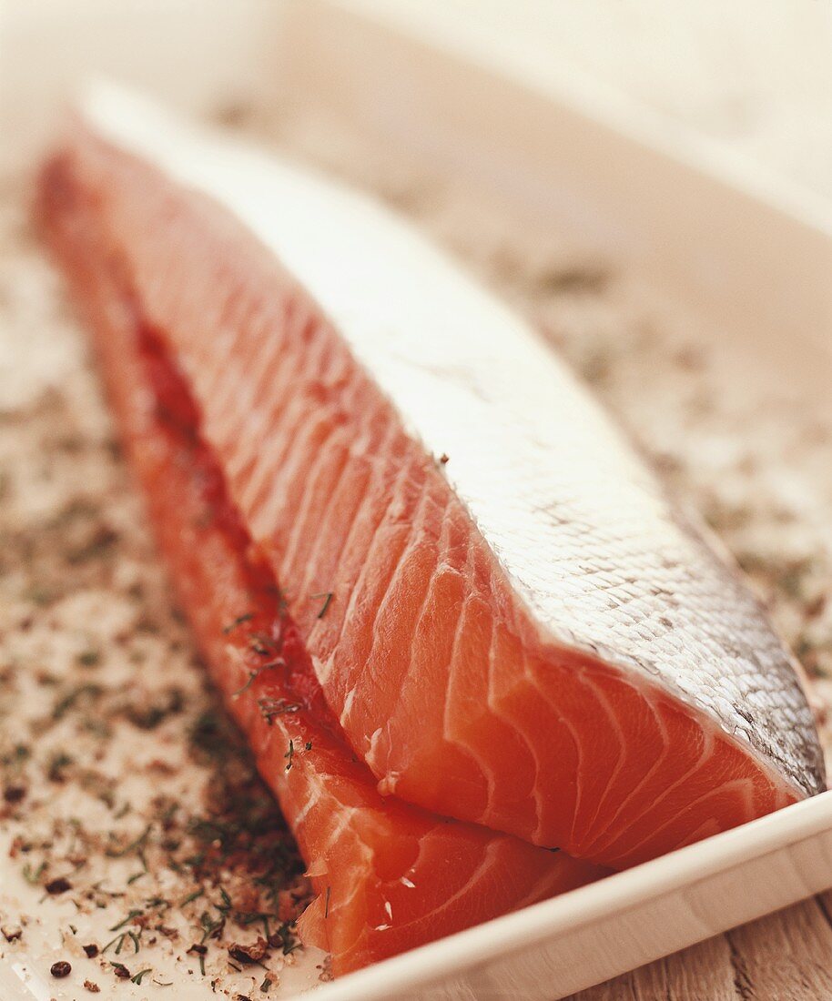 Marinated salmon