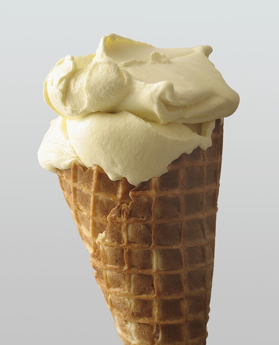 Vanilla ice cream cone