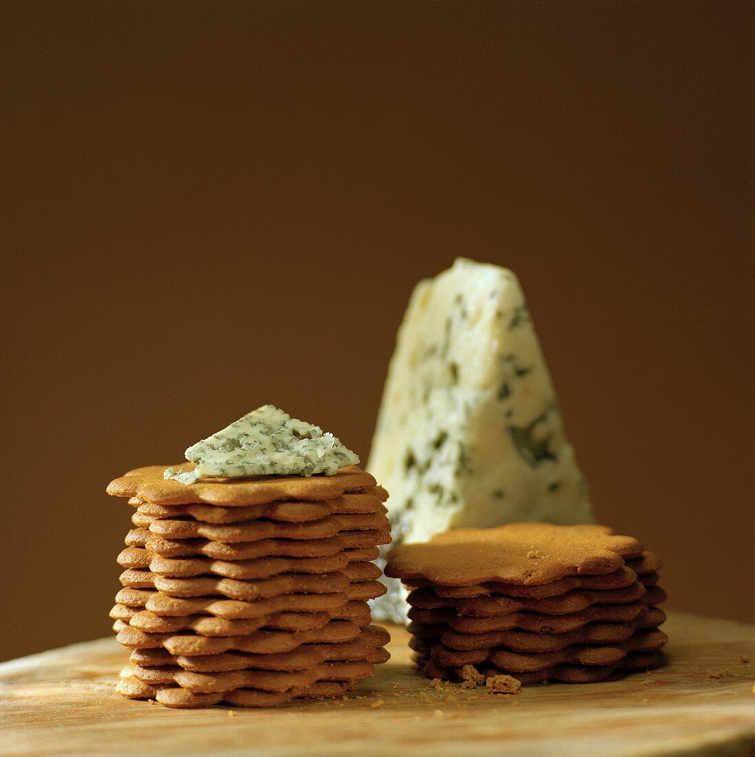 Blauschimmelkäse und Cracker