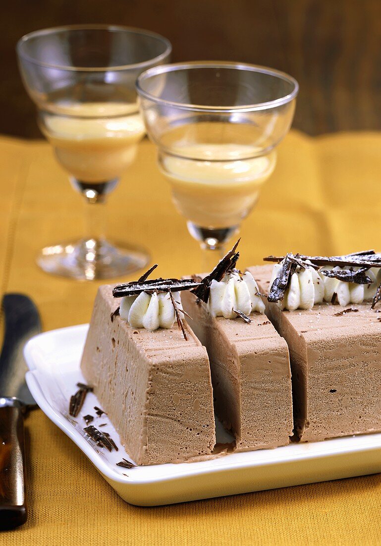 Chocolate and advocaat parfait