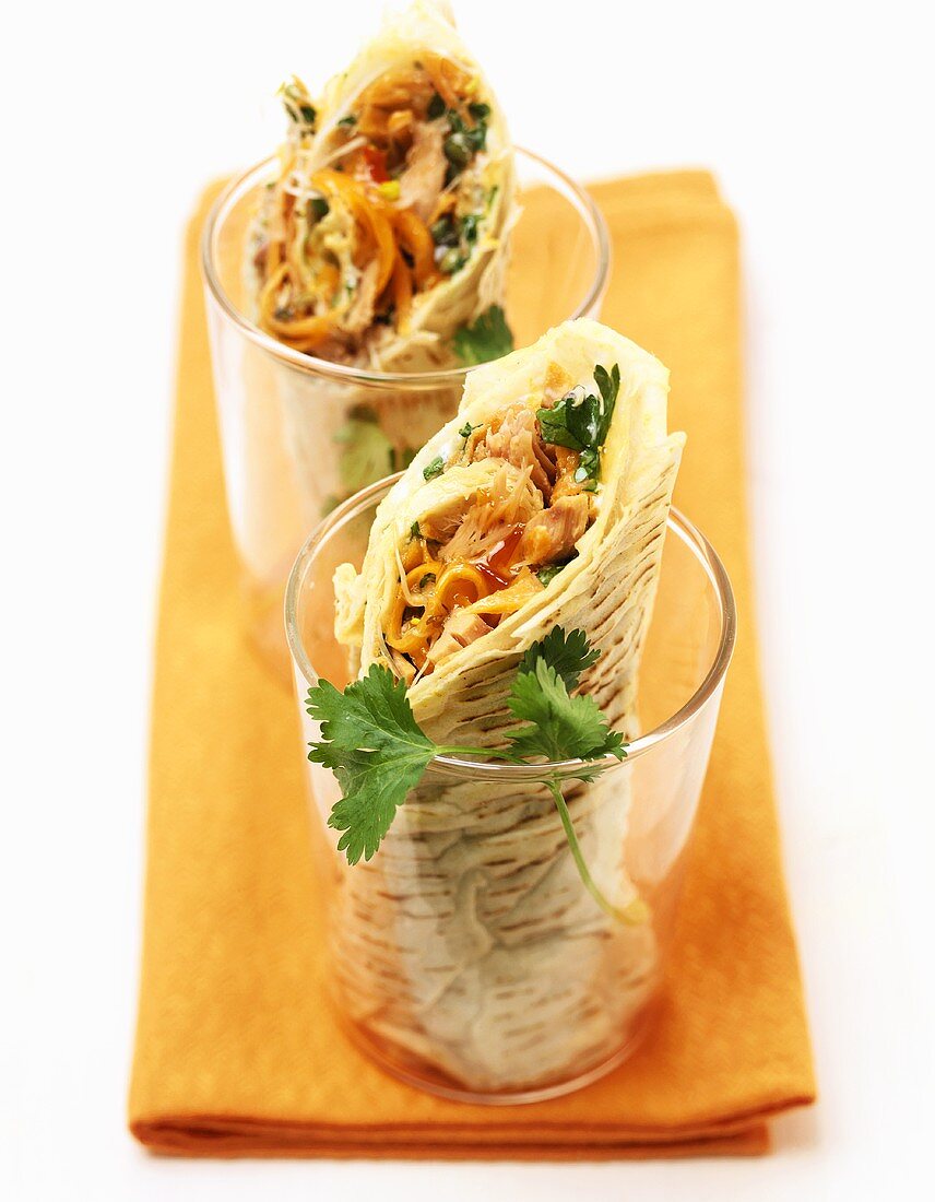 Thunfischwraps mit Sprossen