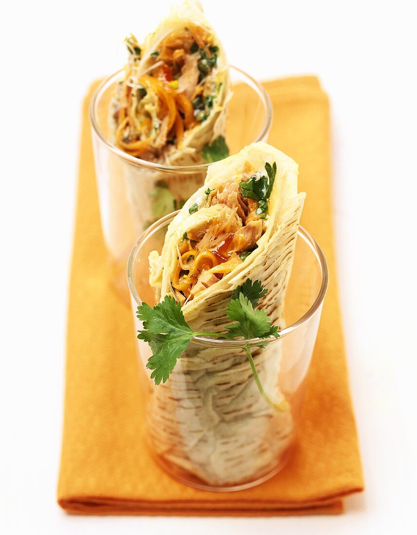 Tuna wraps with sprouts
