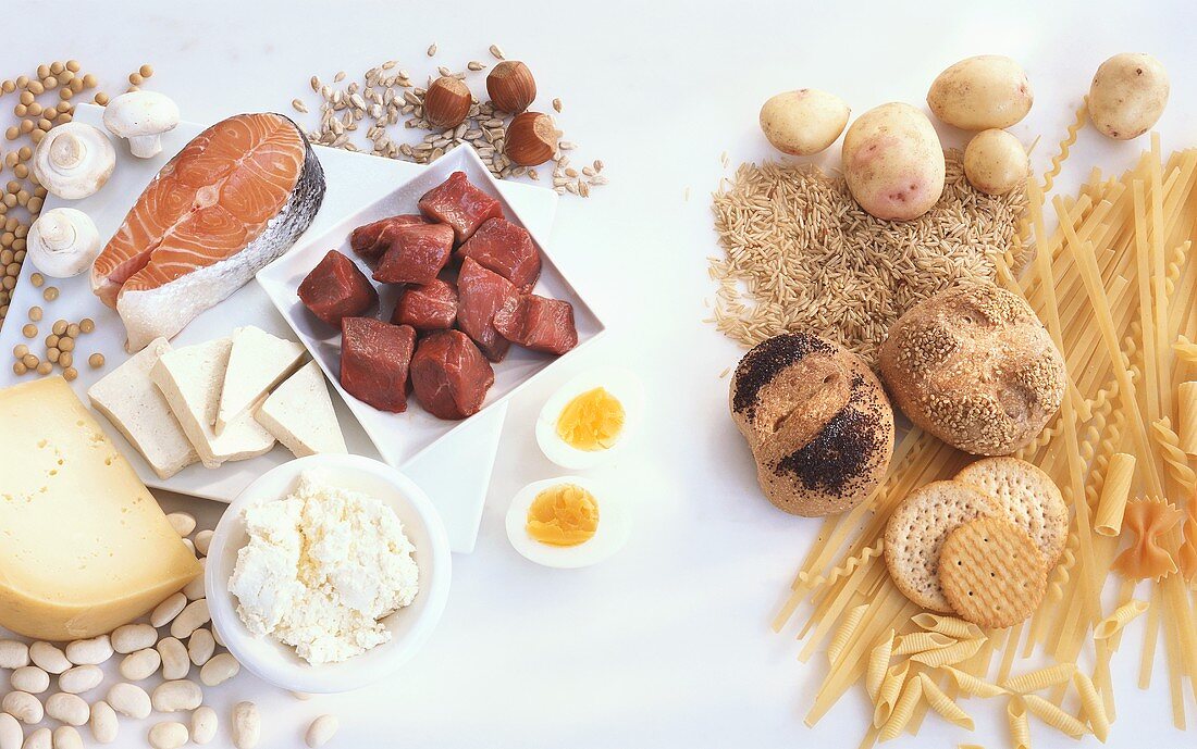 Food rich in protein and carbohydrates