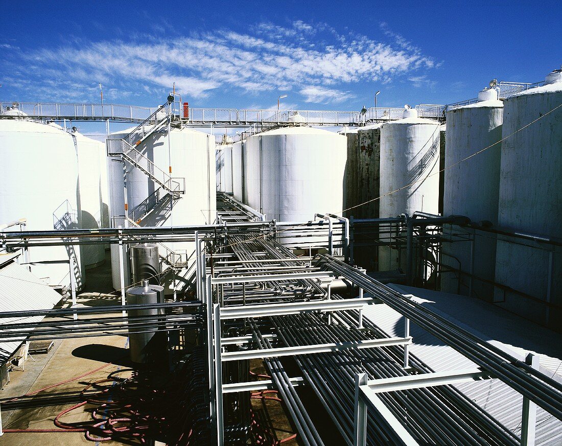 Stahltanks, Weingut Lindeman Karadoc, Victoria, Australien