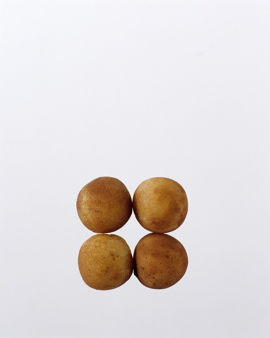 Four marzipan potatoes