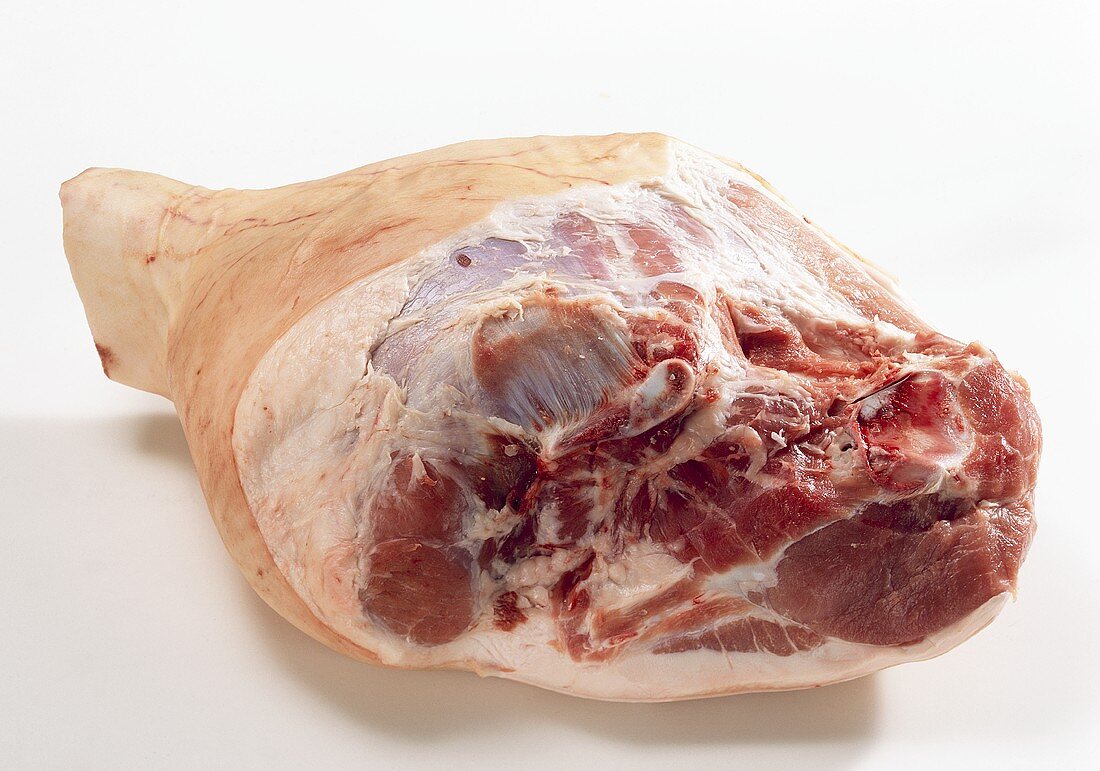 Pork leg with skin and bone