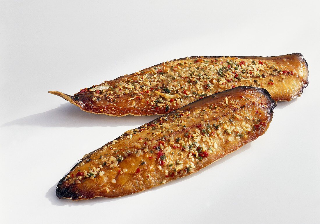 Smoked mackerel fillets with spices