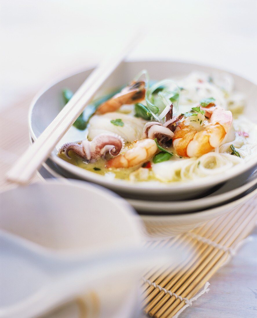 Seafood with rice noodles (Asia)