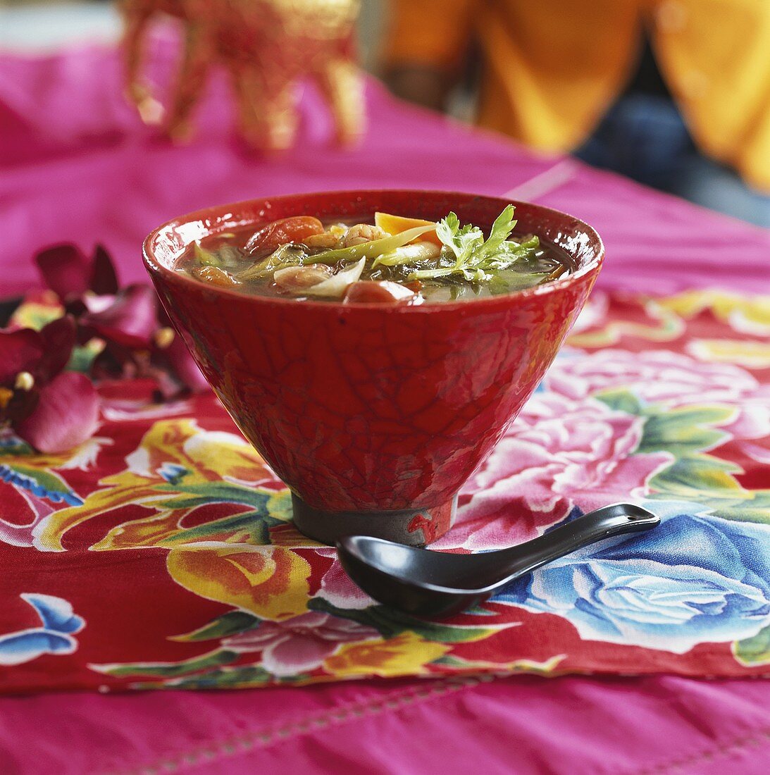 Gemüsesuppe mit Garnelen (Thailand)