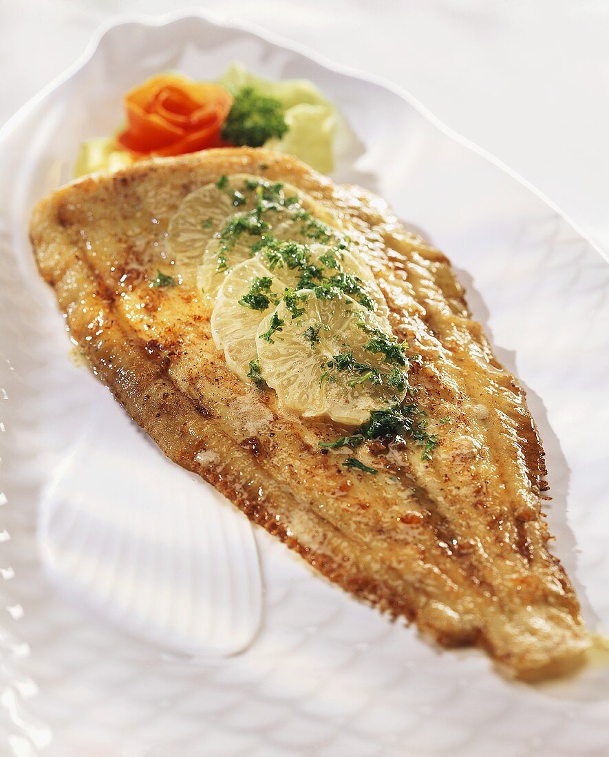 Sole, Miller's wife style, with lemon and parsley