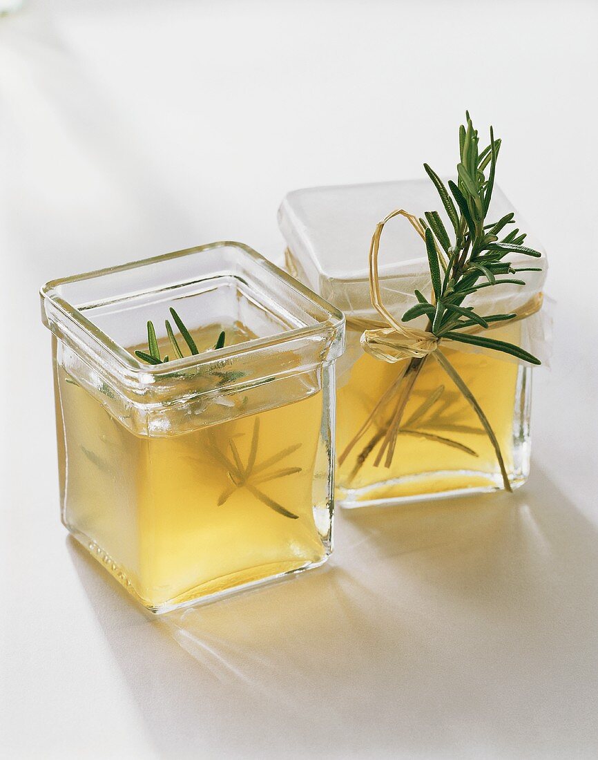 Home-made rosemary oil to give as a gift