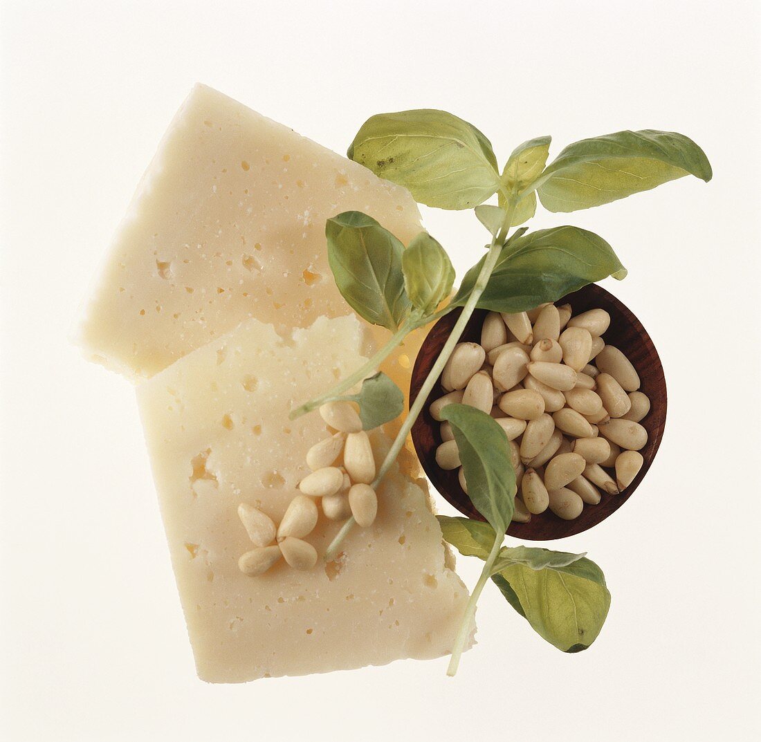 Pecorino, basil and pine nuts