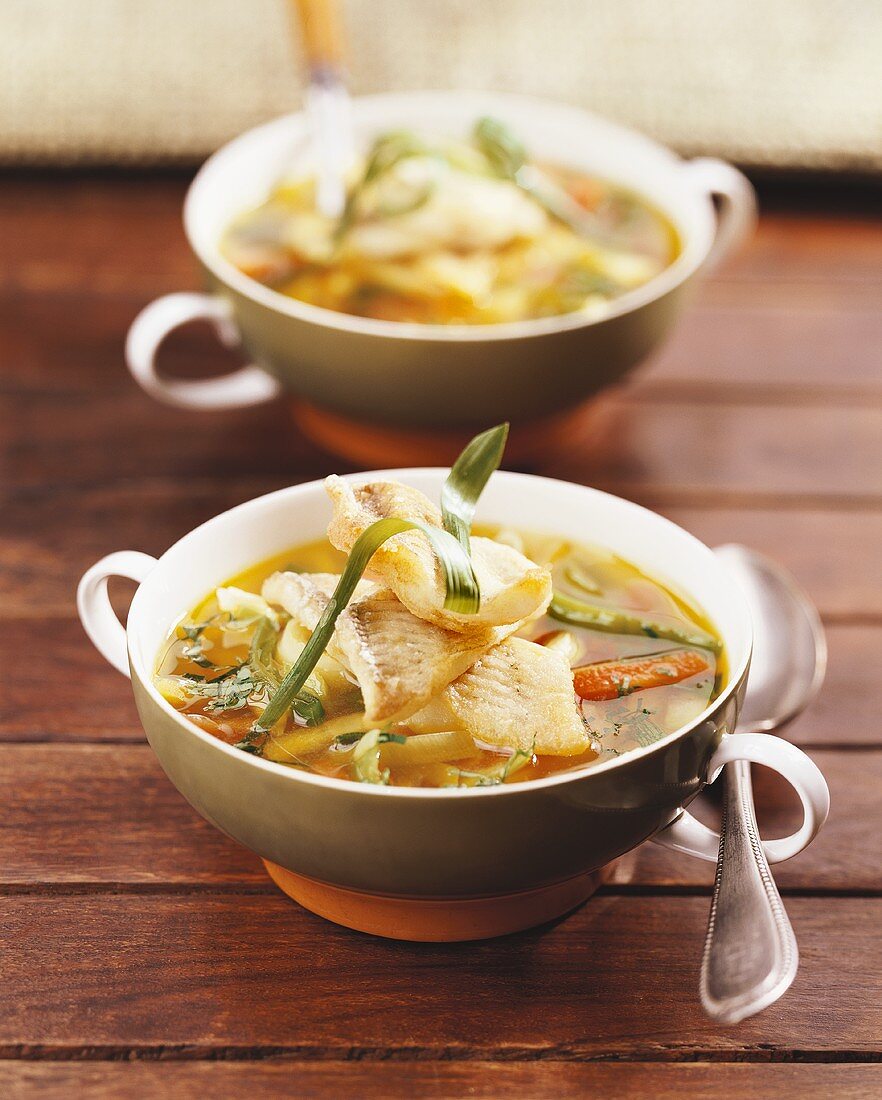 Fish soup with vegetables