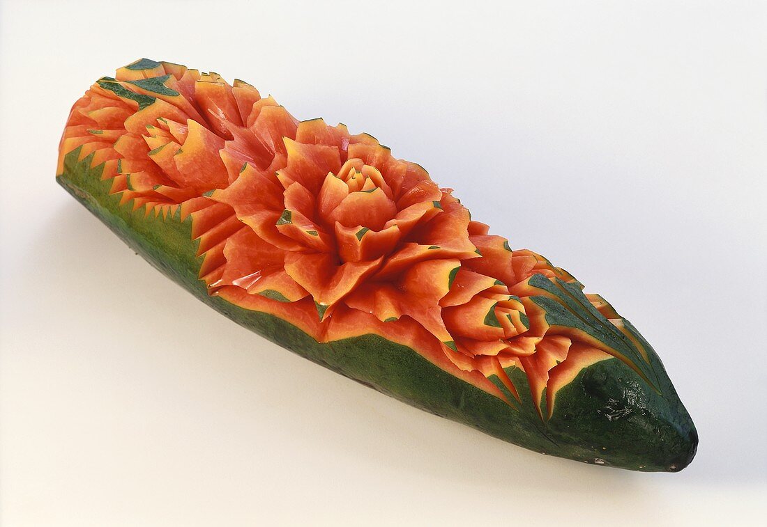 Geschnitzte Papaya