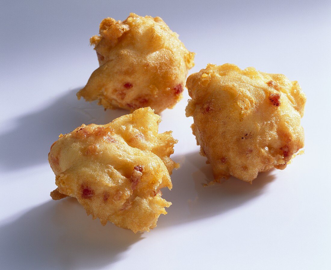 Cheese and ham fritters