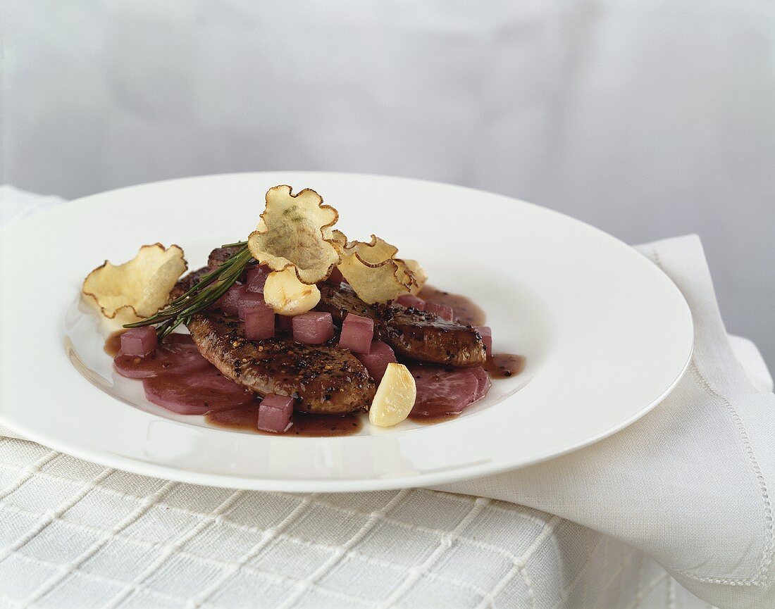 Wildschweinschnitzel mit Zuckerrüben