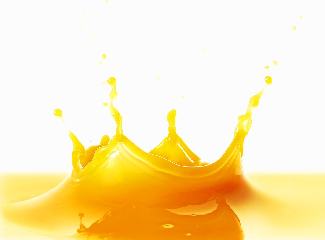 Splashing orange juice