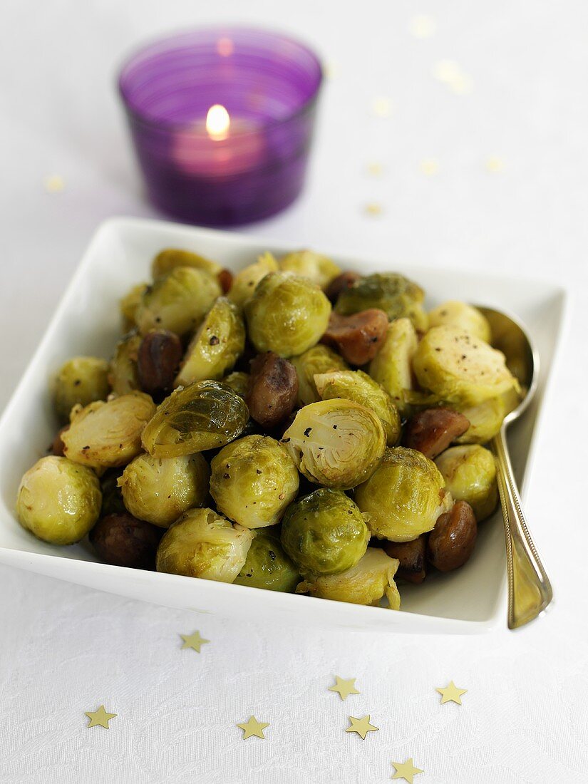 Brussels sprouts with chestnuts (to go with the Christmas meal)