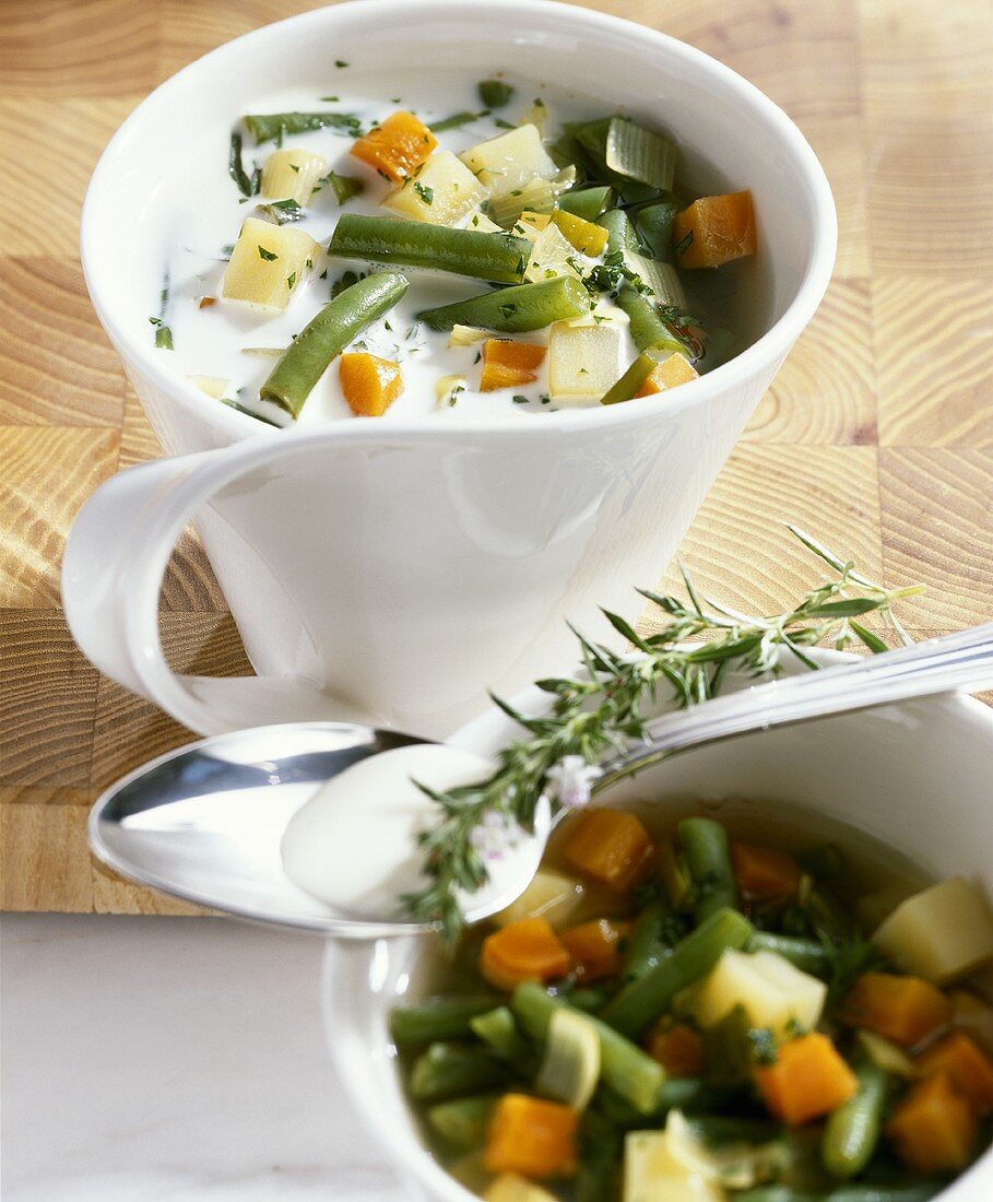French bean soup with cream (Rhineland-Palatinate, Germany)