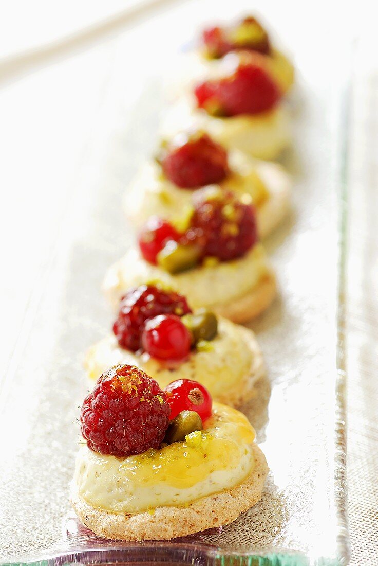 Petit fours with berries