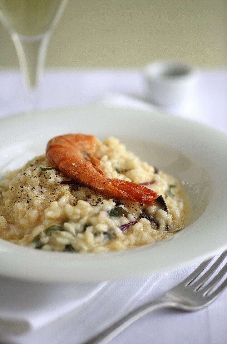 Risotto with king prawn