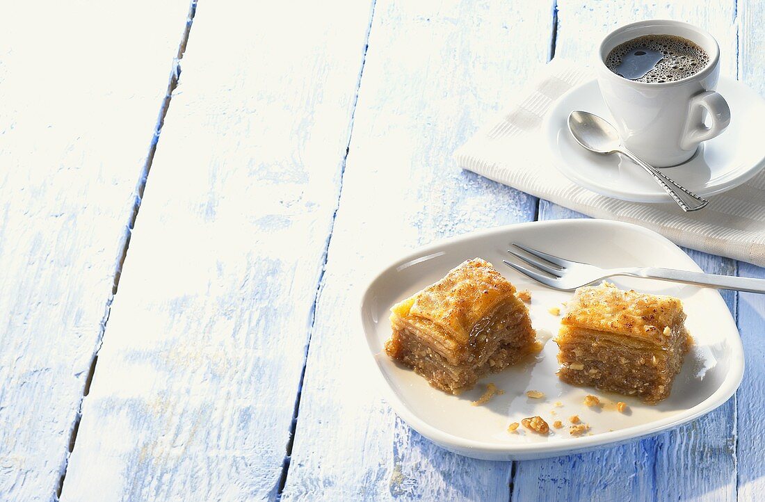 Baklava and coffee (Greece)