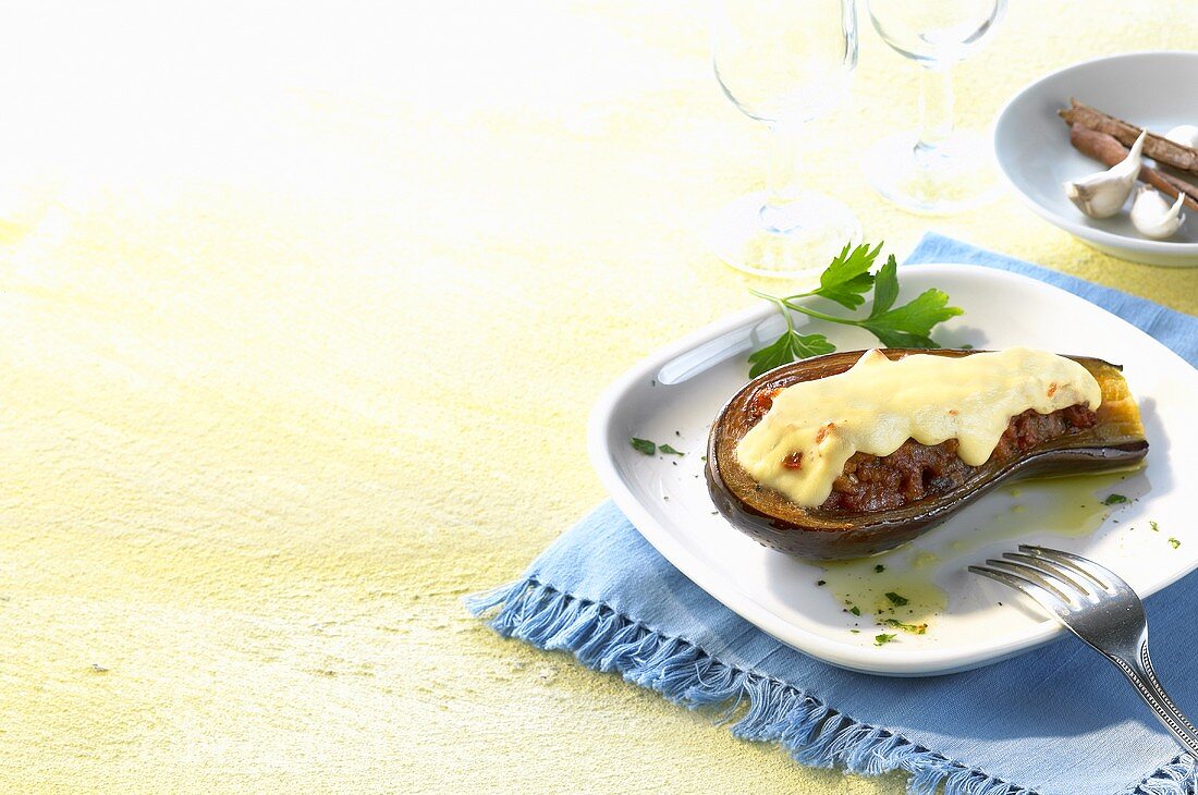 Papoutsakia (Aubergine mit Bechamelsauce, Griechenland)