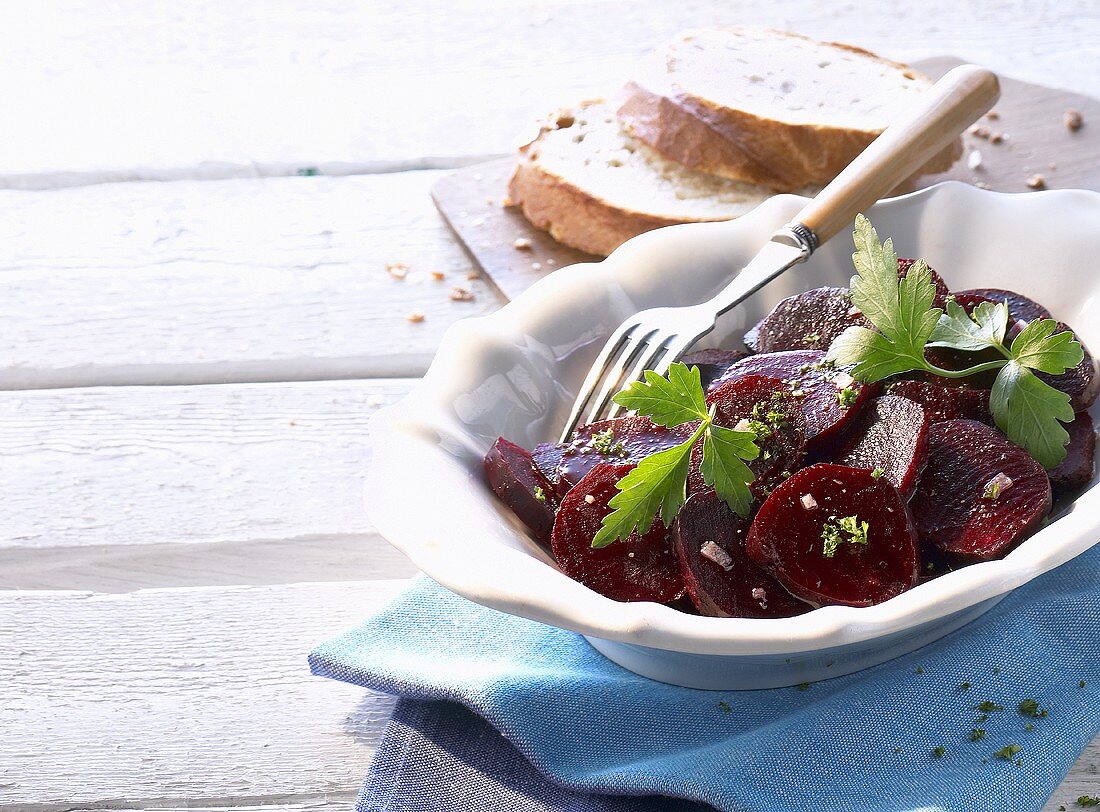 Patzarosalata (Beetroot salad with parsley, Greece)