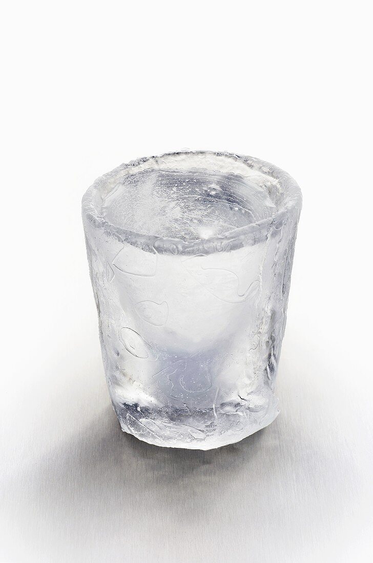 Ice glass with clear schnapps