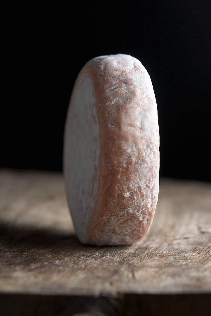 Pyrenean cheese on wooden background