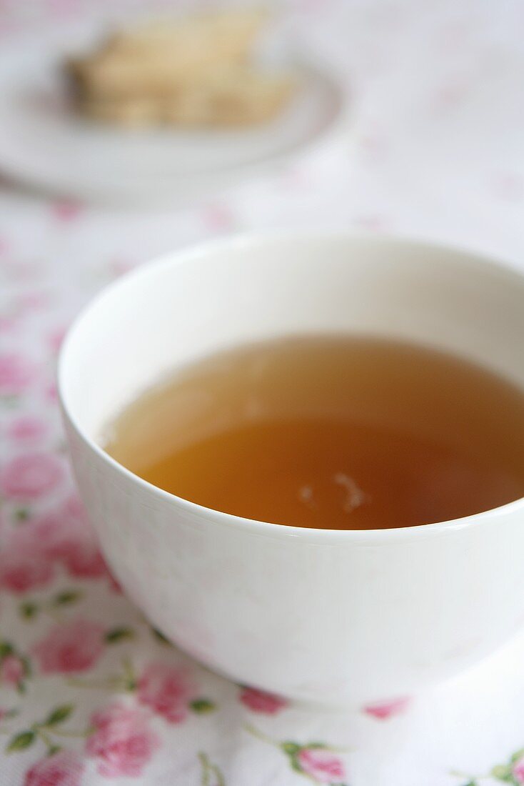 Tea in white bowl
