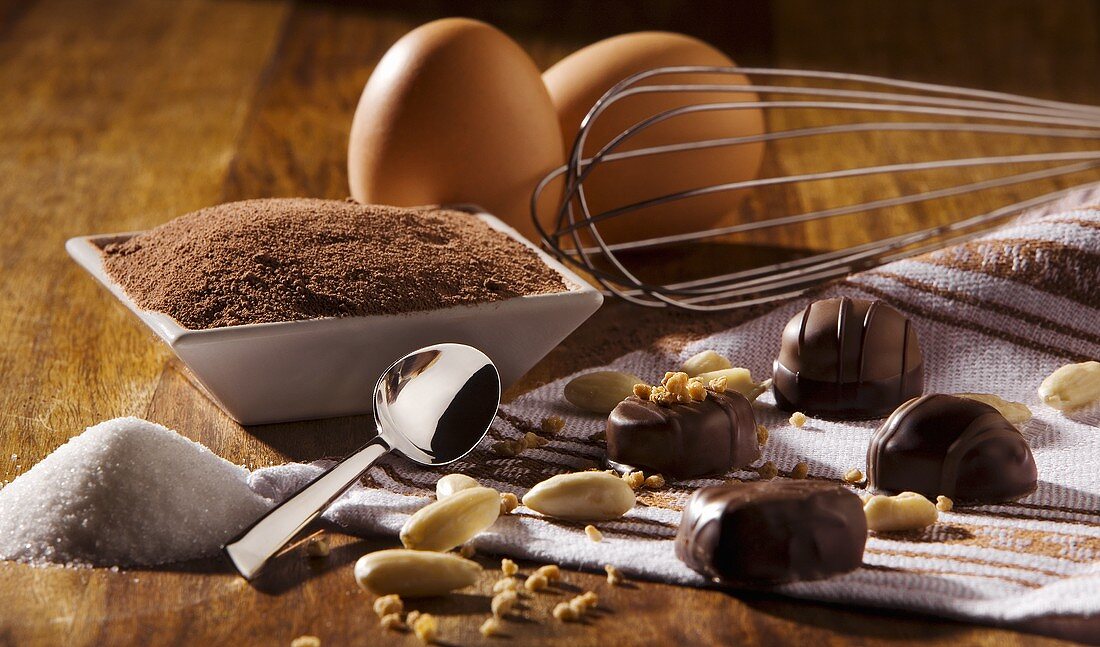Schokoladenkonfekt mit Zutaten