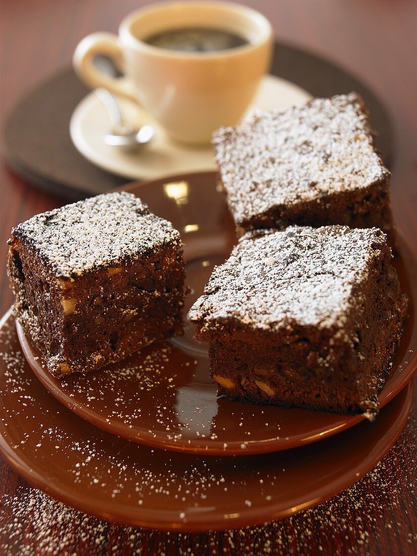 Espresso brownies to serve with coffee