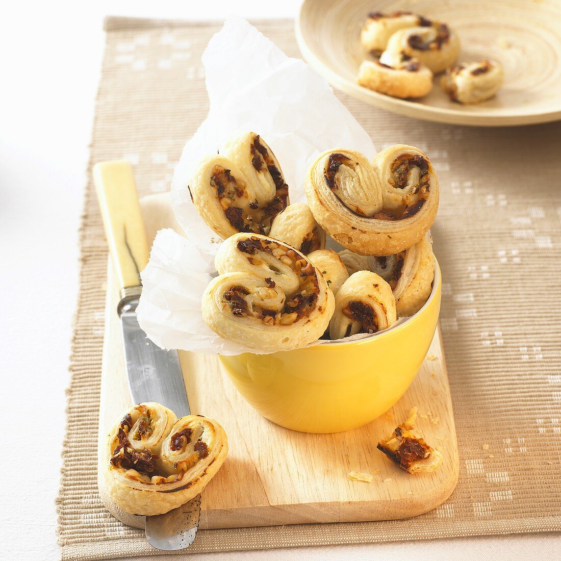 Palmiers with nut filling