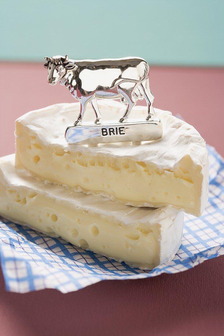 Brie mit Schild und Rinderfigur
