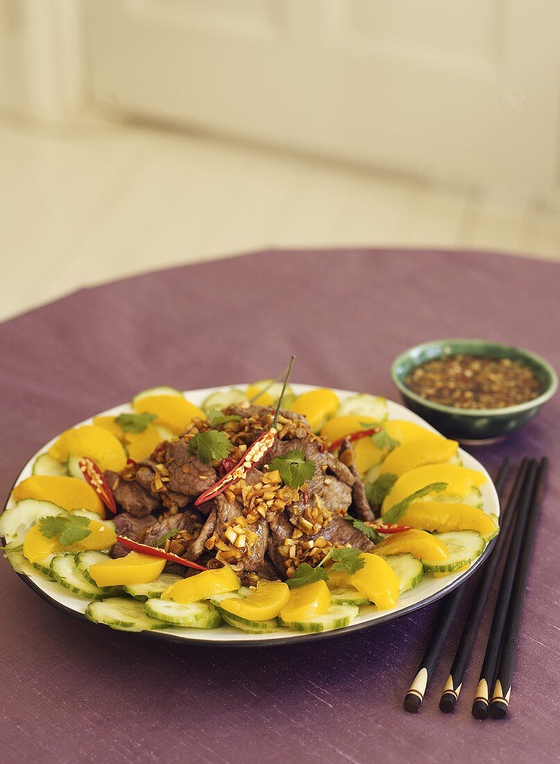 Beef with chillies and fruit (Thailand)