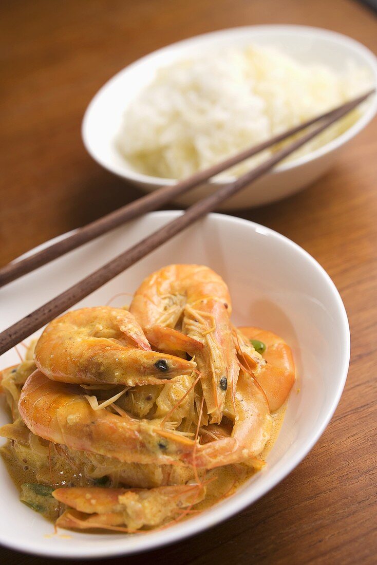 Prawns with rice (China)