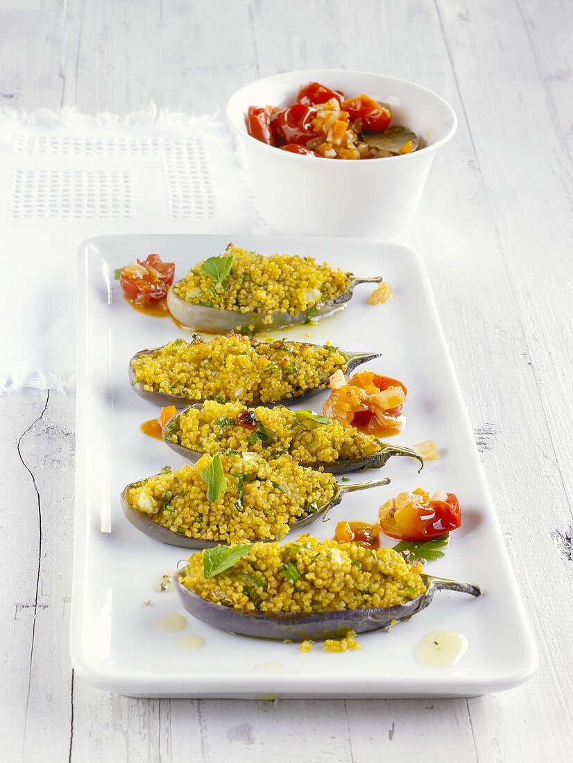 Stuffed aubergines