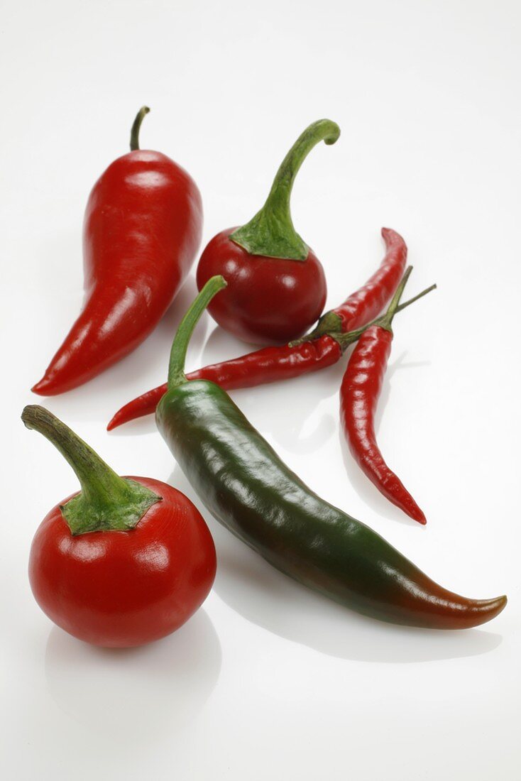 Cherry peppers and chillies