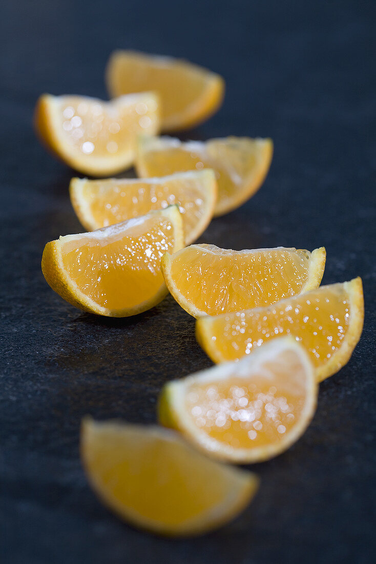 Several clementine wedges