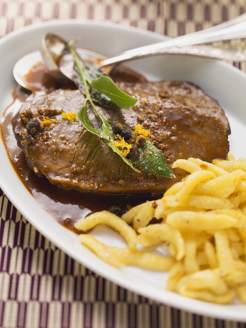 Braised shoulder of beef with toasted star anise