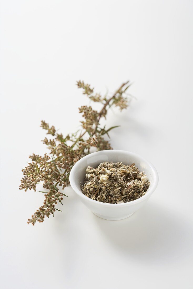 Mugwort, fresh and dried