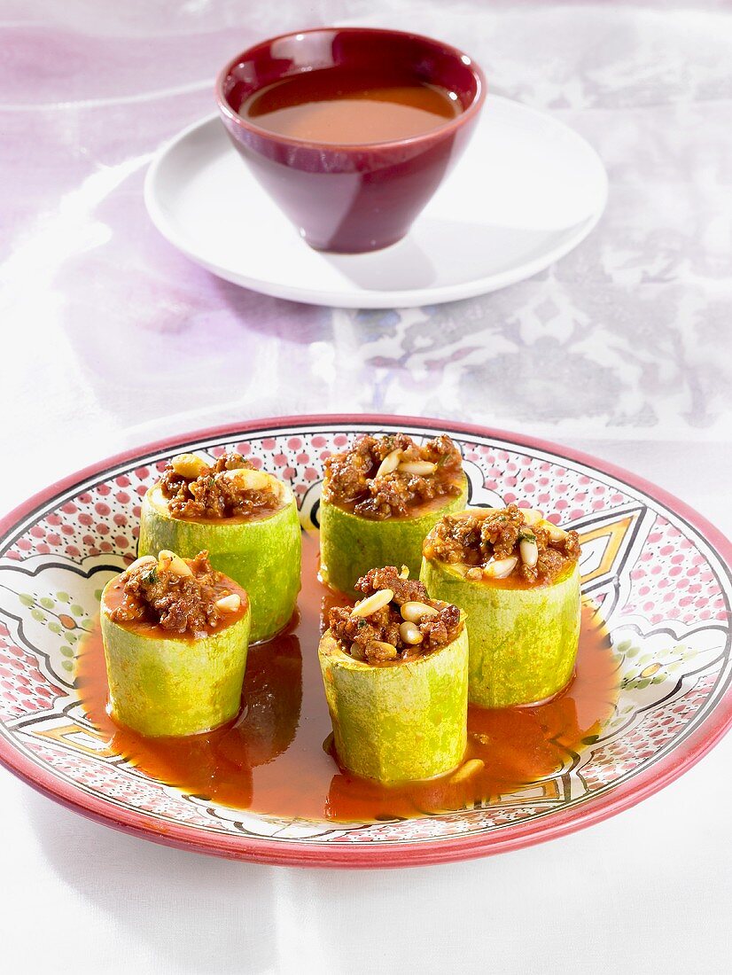 Courgettes stuffed with lamb (North Africa)