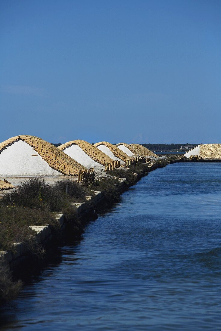 Salzsaline auf Mozia, Italien