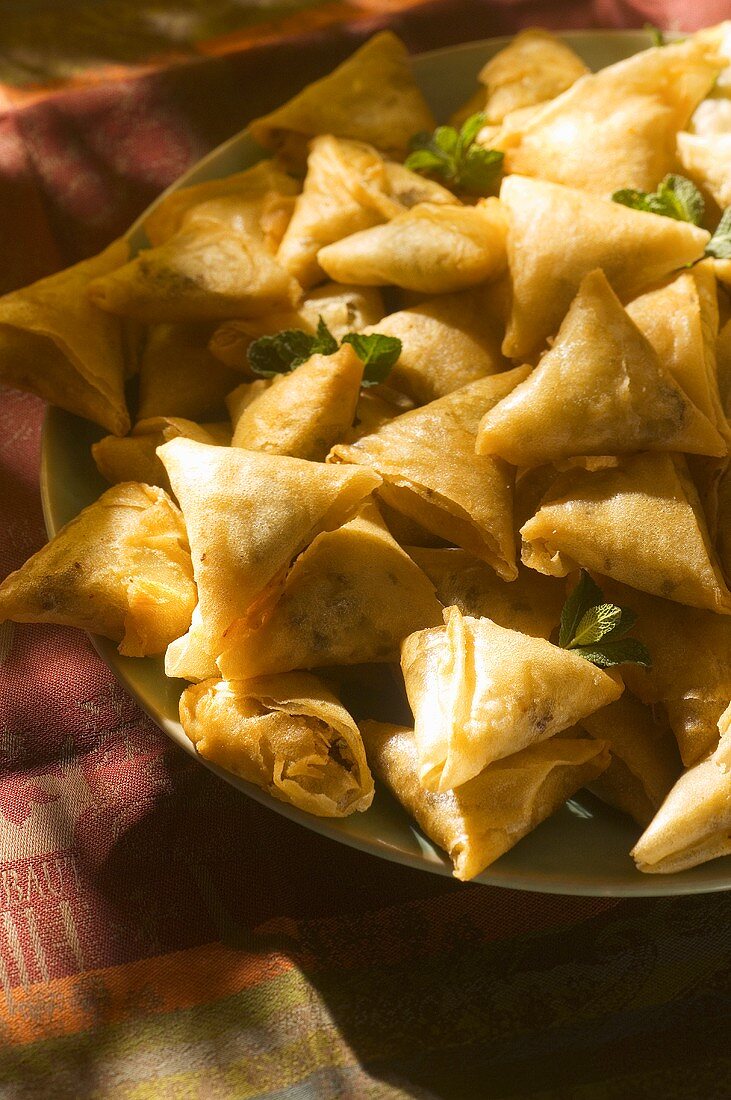 Briouats (fried pastry parcels from Morocco)