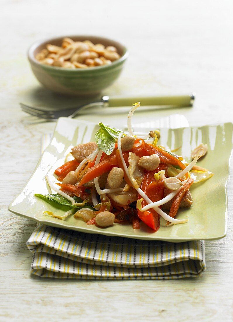 Vegetable salad with peanuts (Asia)