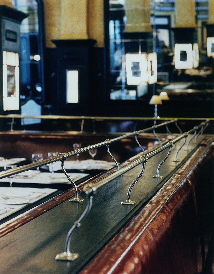 Interior view of New York restaurant, 'Balthazar'