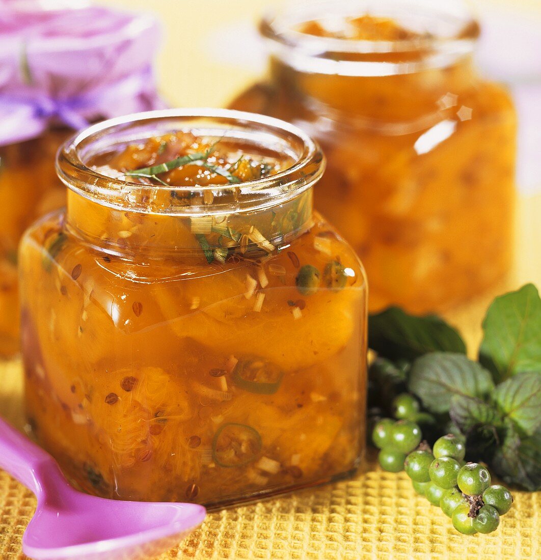 Peach chutney