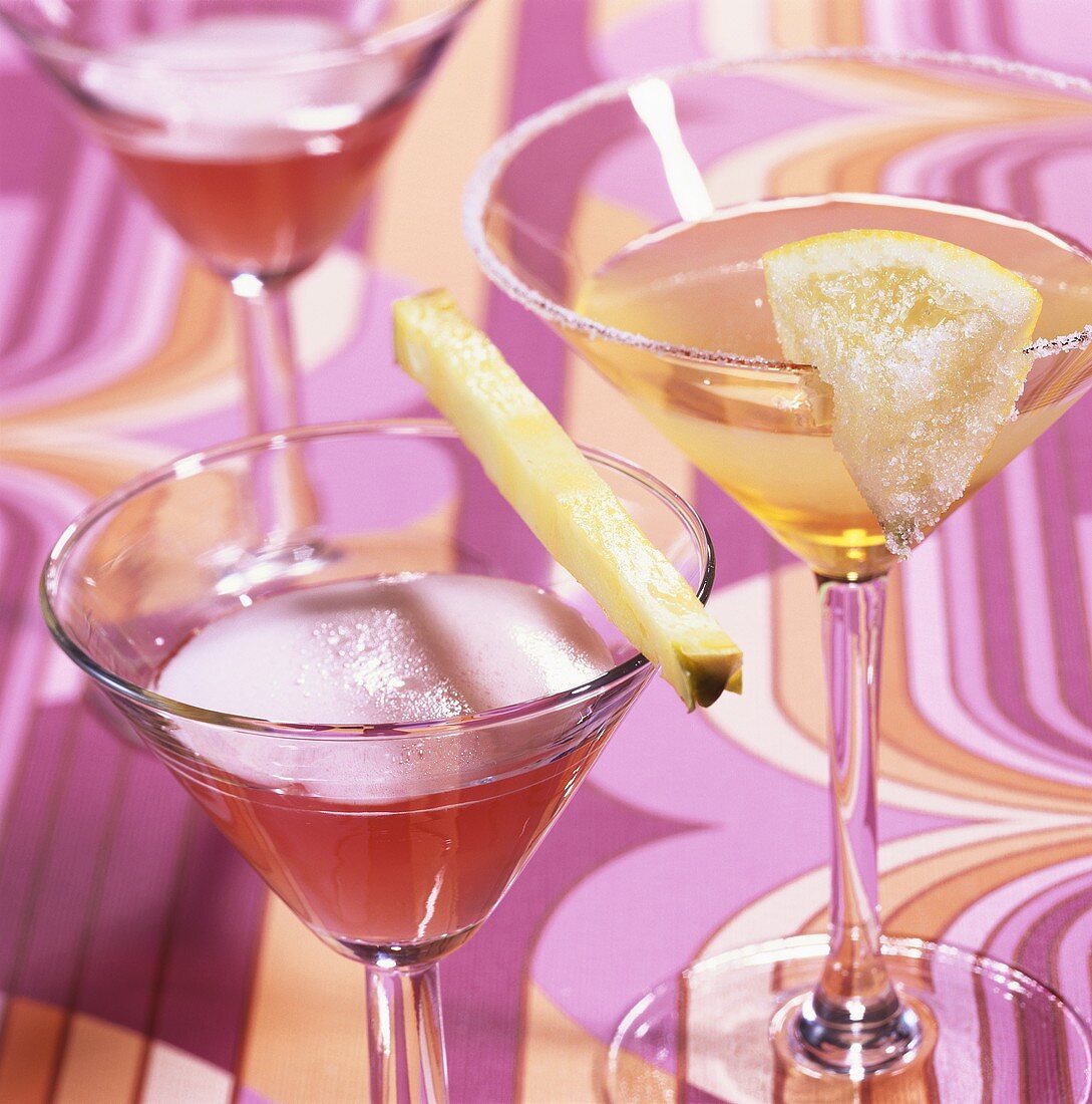 Vodka cocktails: French Martini and Lemon Drop Martini